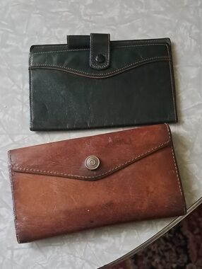 2 Vintage Wallets/Checkbook Covers